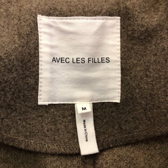 Anthropologie AVEC LES FILLES Coat Jacket Zip Up Front Light Brown Size M Collar - Picture 3 of 16